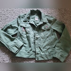Girls Gap Green Shirt Jacket sz L
